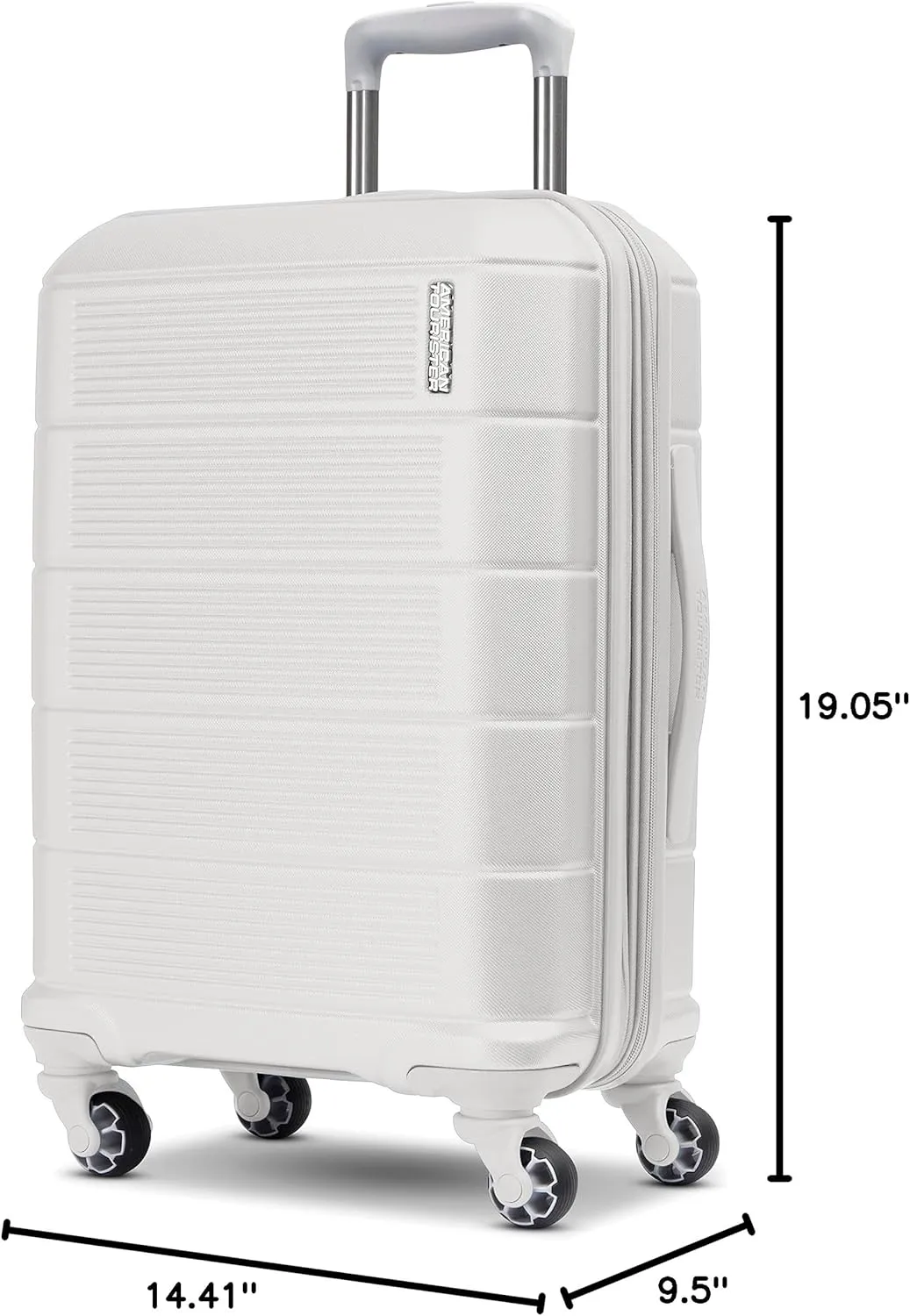 American Tourister Stratum 2.0 Expandable Hardside Luggage with Spinner Wheels, Carry-On, White