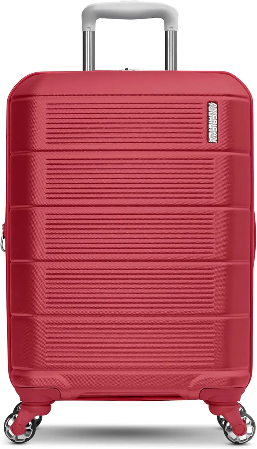 American Tourister Stratum 2.0 Expandable Hardside Luggage with Spinner Wheels, Radient Raspberry, Carry-on