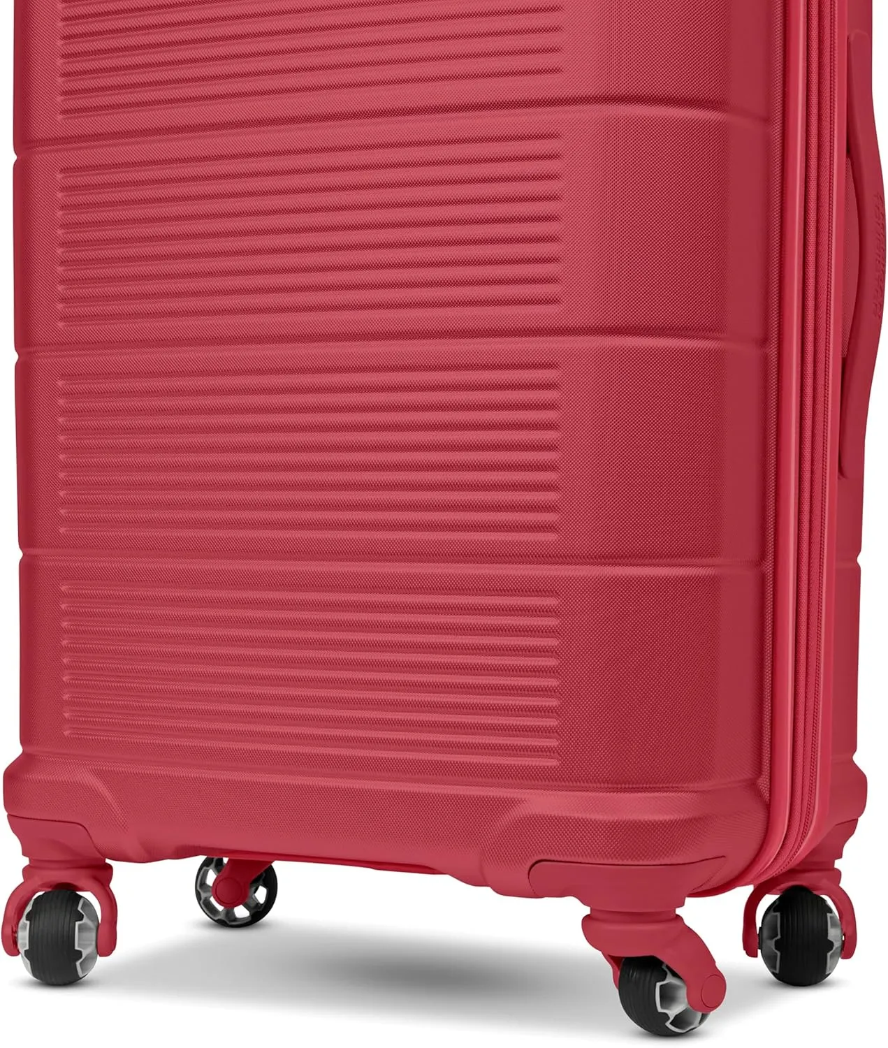 American Tourister Stratum 2.0 Expandable Hardside Luggage with Spinner Wheels, Radient Raspberry, Carry-on