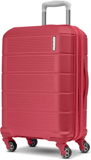 American Tourister Stratum 2.0 Expandable Hardside Luggage with Spinner Wheels, Radient Raspberry, Carry-on