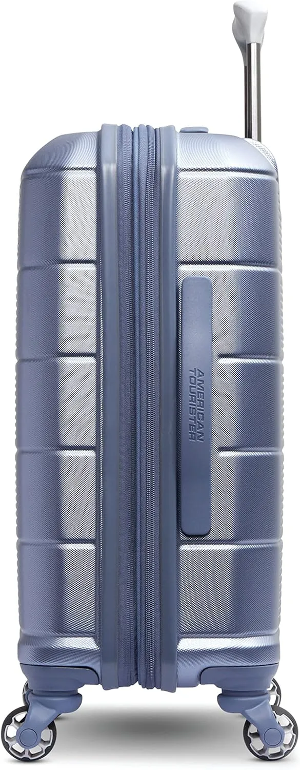American Tourister Stratum 2.0 Expandable Hardside Luggage with Spinner Wheels, Slate Blue, Carry-on