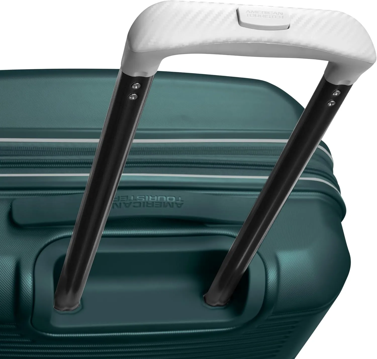 American Tourister Stratum 2.0 Hardside Expandable Luggage with Spinners, Pine Green, 2PC SET (Carry-on/Medium)