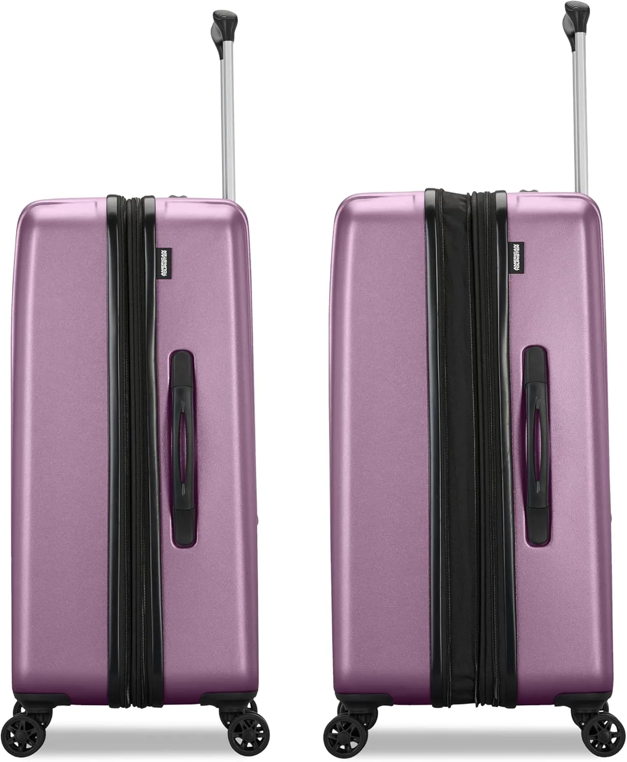 American Tourister Westridge Hardshell Luggage Set - 2 Piece Set - 20/28" Carry-On & Large Checked Luggage Set with Spinner Wheels - Expandable Hard Suitcases for Travel - Hard ABS Shell - Purple Haze