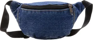 amokk Canvas Fanny Pack for Kids Crossbody Waist Bag for Unisex Toddler Boys Girls (Dark Denim)