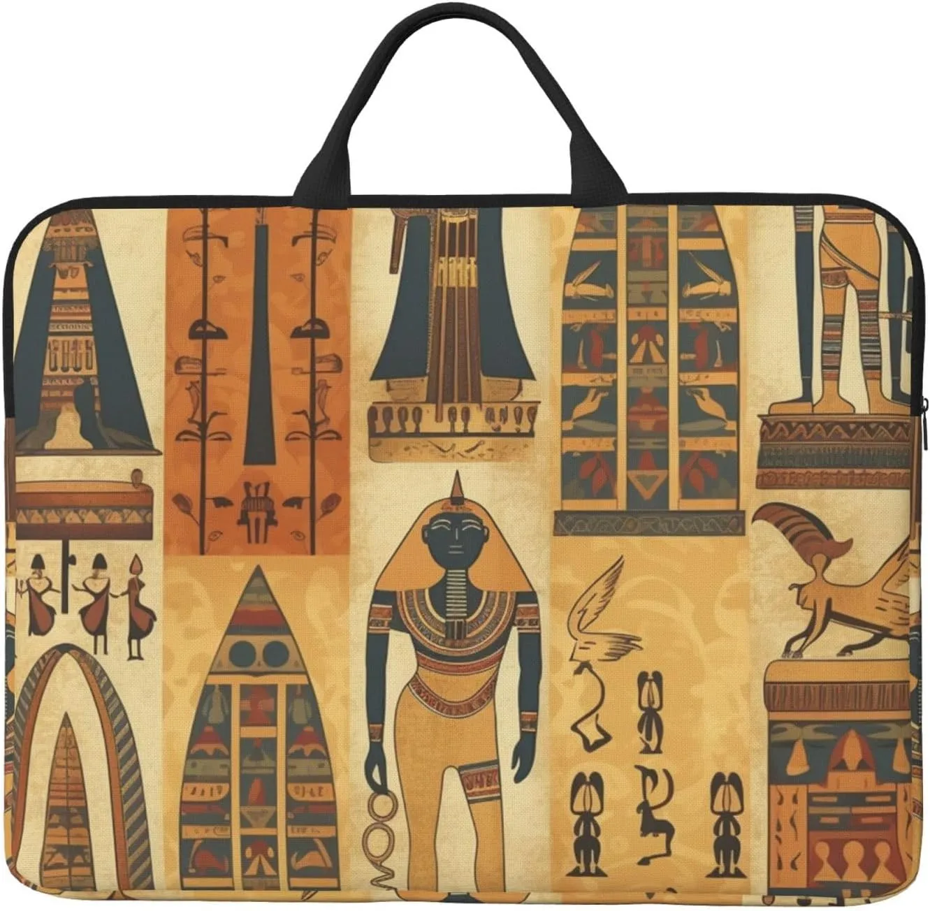 Ancient Egypt Tribe Series Laptop Case Sleeve 14 inch Shockproof Protective Notebook Case Travel Laptop Bag with Handle Waterproof Computer Cover Briefcase Handbags for Men Women