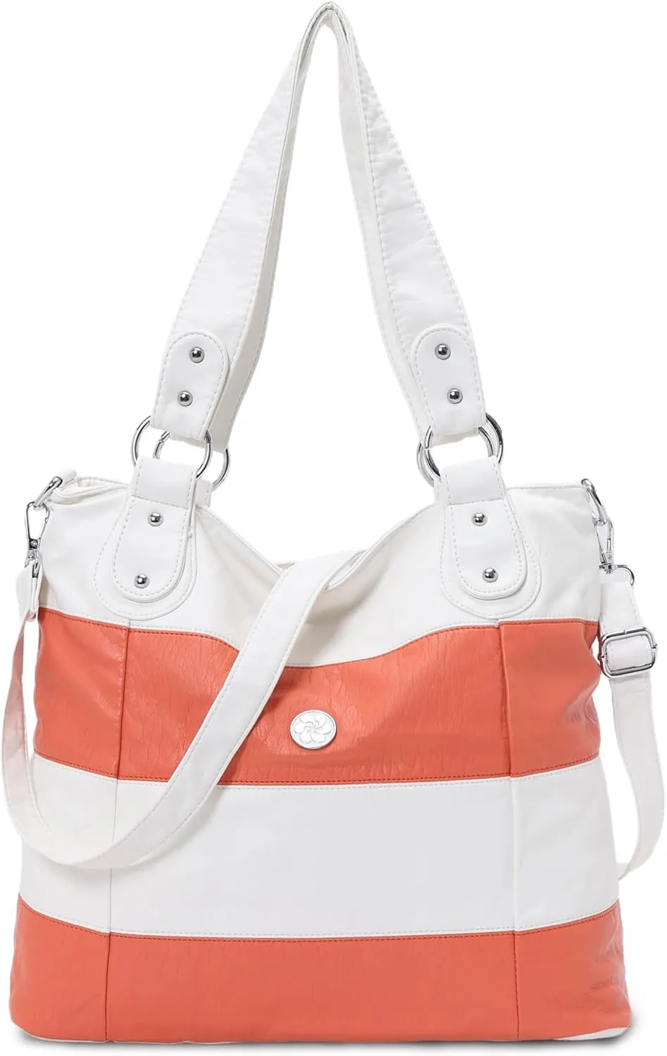 Angel Kiss Hobo Purses for Women Multi-Color Striped Lattice Cross Body Shoulder Purse Bag Tote Handbag