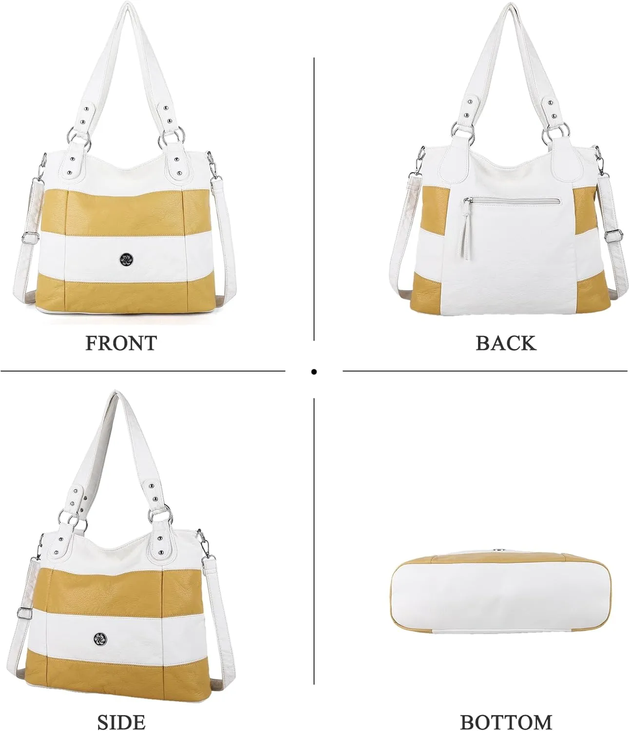Angel Kiss Hobo Purses for Women Multi-Color Striped Lattice Cross Body Shoulder Purse Bag Tote Handbag