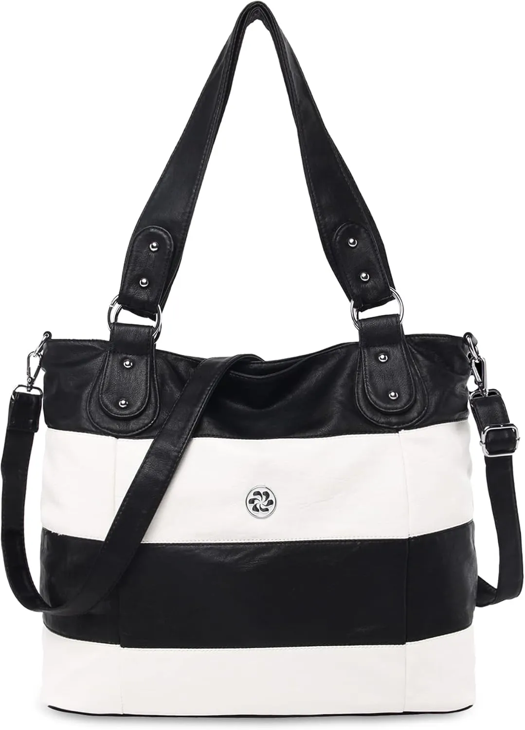 Angel Kiss Hobo Purses for Women Multi-Color Striped Lattice Cross Body Shoulder Purse Bag Tote Handbag