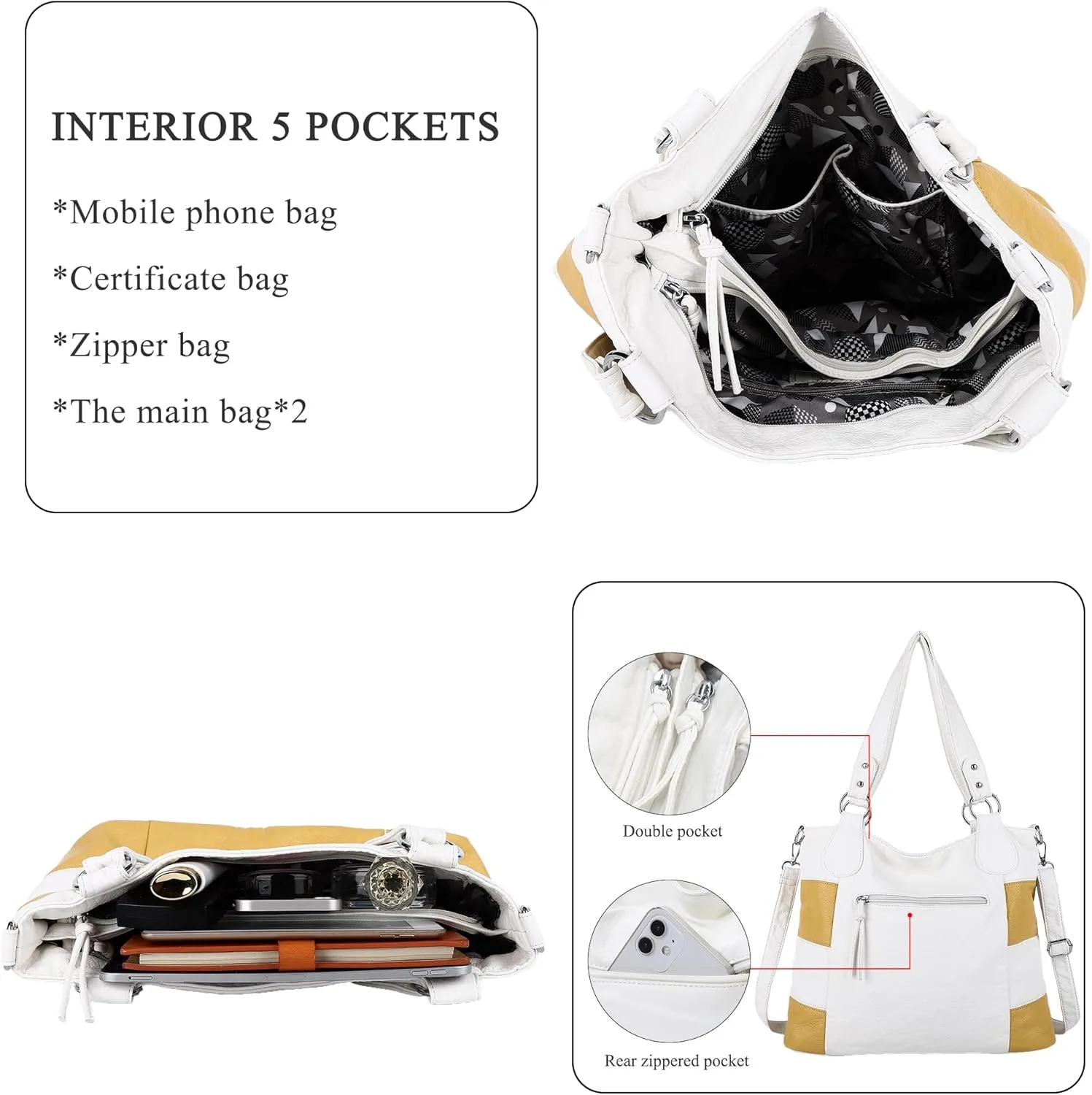 Angel Kiss Hobo Purses for Women Multi-Color Striped Lattice Cross Body Shoulder Purse Bag Tote Handbag