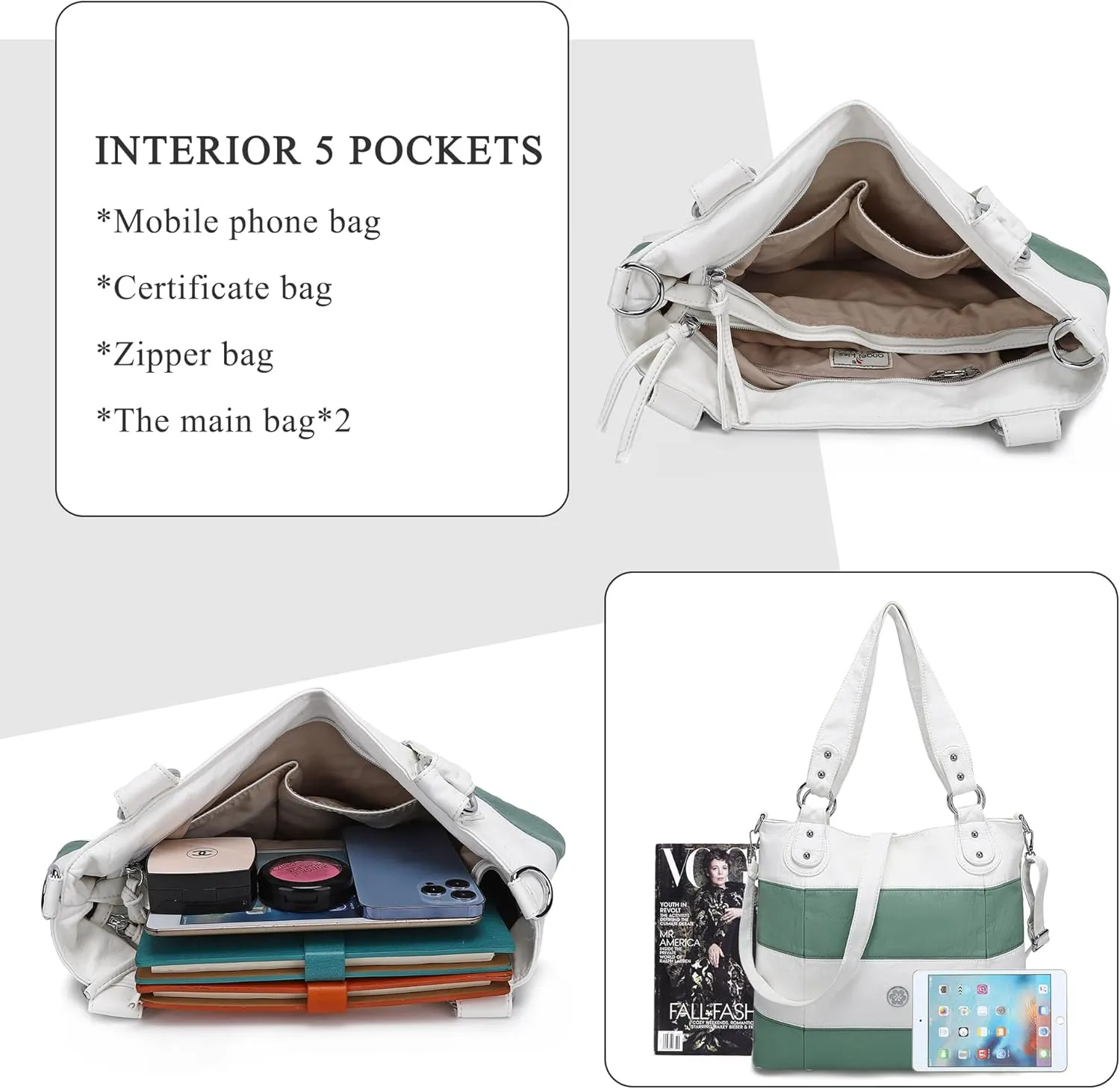 Angel Kiss Hobo Purses for Women Multi-Color Striped Lattice Cross Body Shoulder Purse Bag Tote Handbag