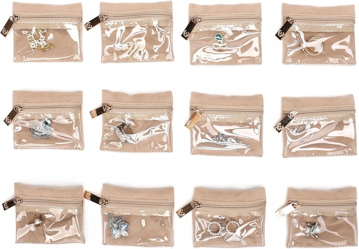 Angelina's Palace Jewelry Organizer Case Bridesmaid Gifts Travel Bag Vegan Leather Box for Necklace Earring Bracelet Ring(blossom blue)