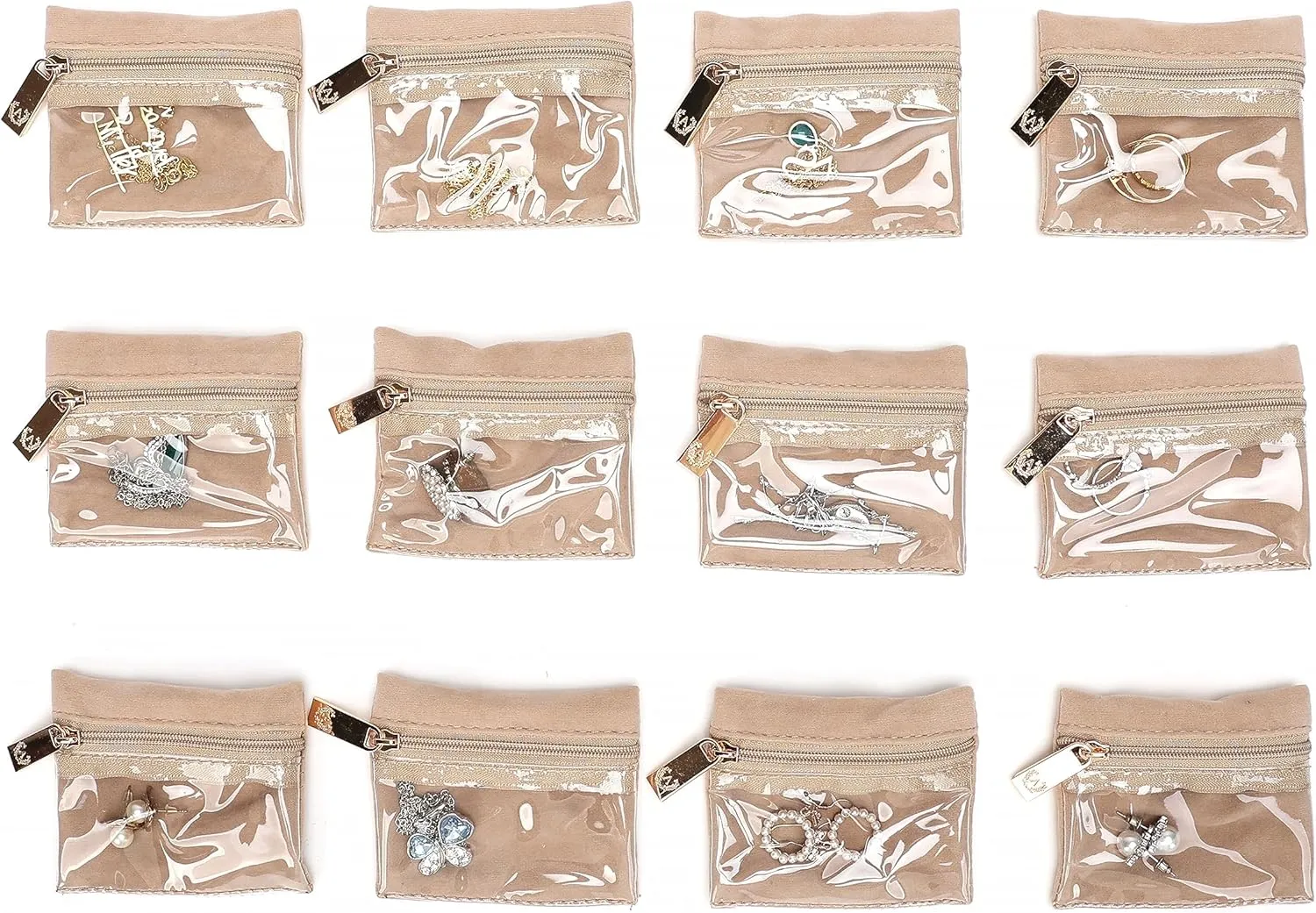 Angelina's Palace Jewelry Organizer Case Bridesmaid Gifts Travel Bag Vegan Leather Box for Necklace Earring Bracelet Ring(blossom wine)
