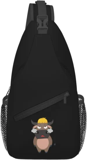 Angry Buffalo Crossbody Bags For Women Men Chest Backpack Gym Shoulder Bag Travel Outdoor Sports Casual Crossbody Bags
