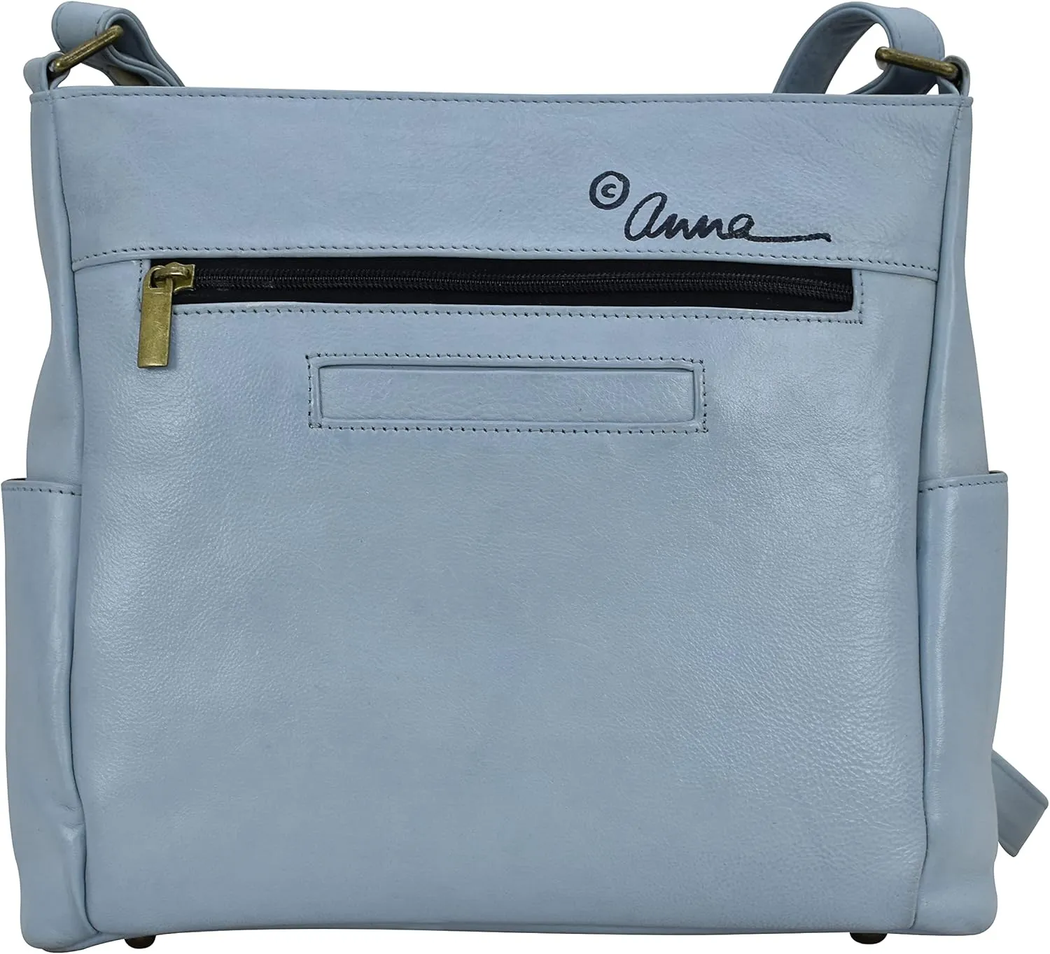 Anna by Anuschka Women's Hand-Painted Leather Crossbody with Side Pockets