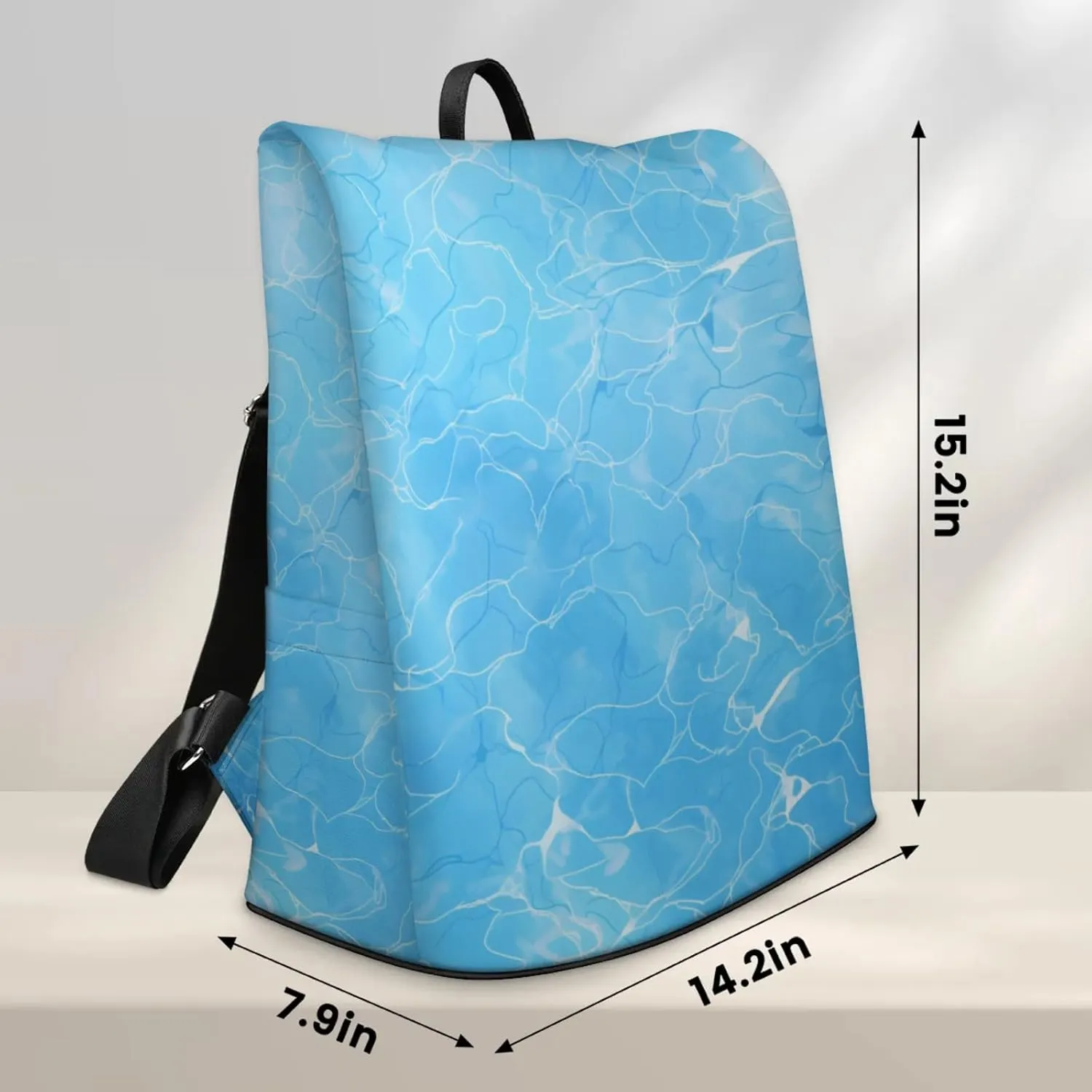 Anti-Theft Backpack for Women Sea Water Lightweight Mini Backpack Purse Small Travel Backpack with Secure Zipper Fashion Backpack Purses for Women Daily Use & Gifts