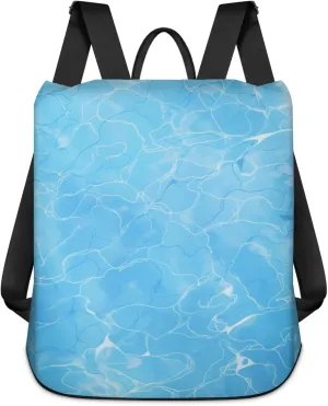 Anti-Theft Backpack for Women Sea Water Lightweight Mini Backpack Purse Small Travel Backpack with Secure Zipper Fashion Backpack Purses for Women Daily Use & Gifts