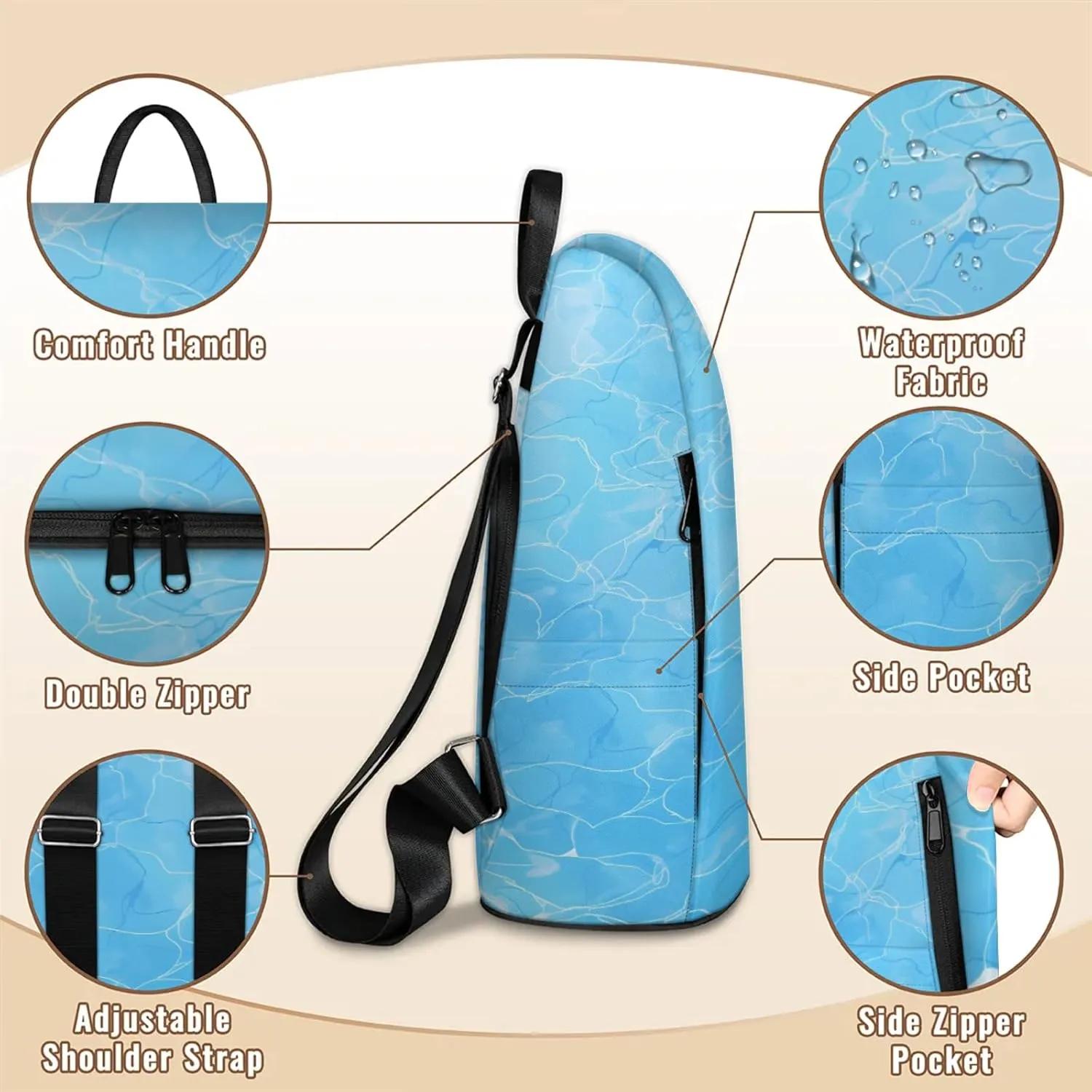 Anti-Theft Backpack for Women Sea Water Lightweight Mini Backpack Purse Small Travel Backpack with Secure Zipper Fashion Backpack Purses for Women Daily Use & Gifts