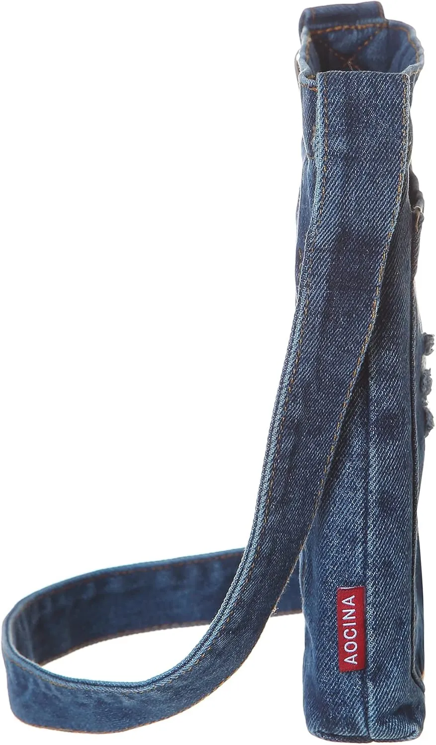 AOCINA Small Denim Purse Blue Jean Purse Shoulder Bag Denim Crossbody Bags for Women
