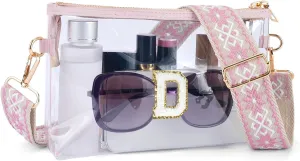 APHISON Clear Bag for Stadium Events,Letter Small Clear Purses for Women Stadium Approved Crossbody Bag for Concerts Sports