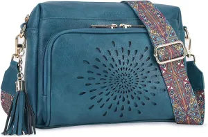 APHISON Crossbody Bags for Women, Vegan Leather Sunflower Crossbody Phone Purse Shoulder Handbags with Adjustable Strap