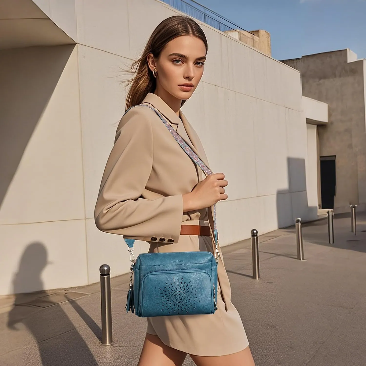 APHISON Crossbody Bags for Women, Vegan Leather Sunflower Crossbody Phone Purse Shoulder Handbags with Adjustable Strap