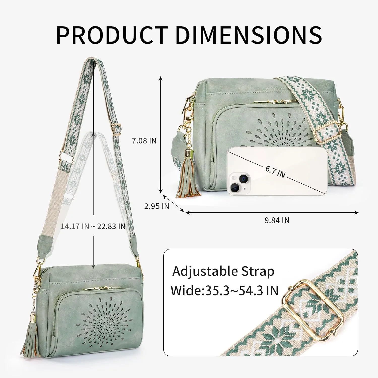 APHISON Crossbody Bags for Women, Vegan Leather Sunflower Crossbody Phone Purse Shoulder Handbags with Adjustable Strap