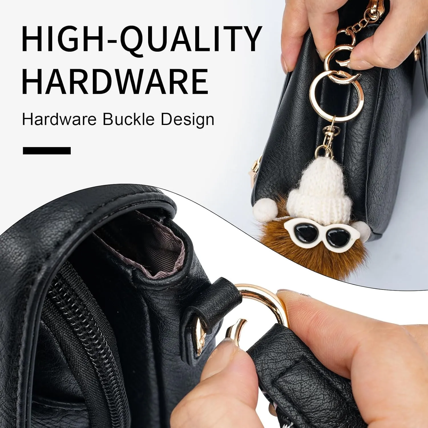 APHISON Small Crossbody Bags for Women Trendy, Leather Phone Wallet Purses Handbags Card Slots with Adjustable Guitar Strap