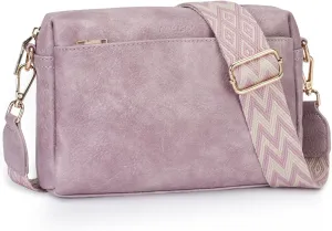 APHISON Small Crossbody Bags for Women, Triple Zip Crossbody Cell Phone Purse Shoulder Handbags with Adjustable Strap