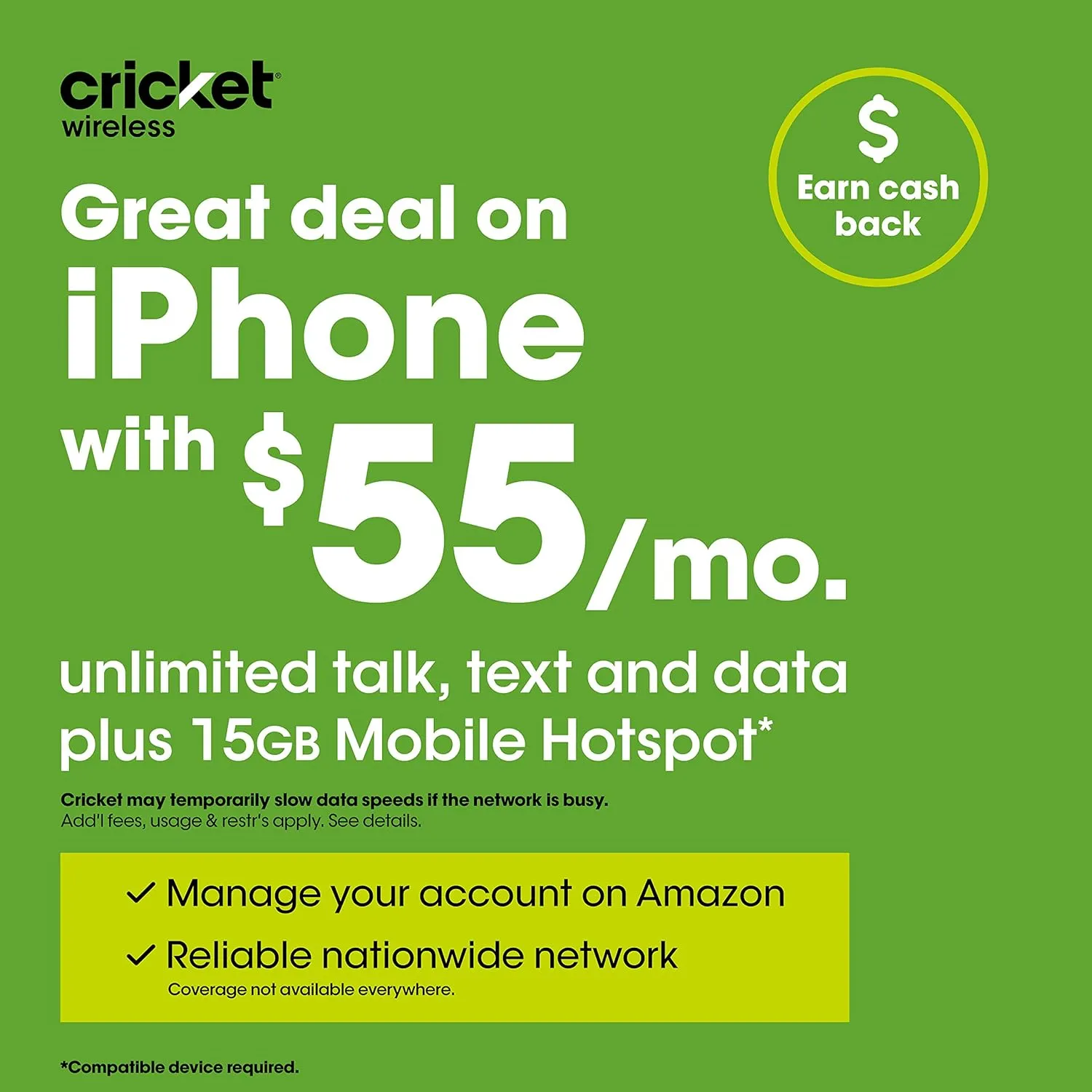 Apple iPhone 11 Pro Max [64GB, Silver]   Carrier Subscription [Cricket Wireless]