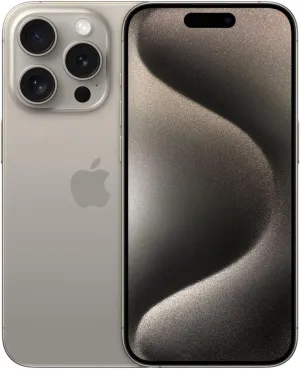Apple iPhone 15 Pro Max, 256GB, Natural Titanium - T-Mobile (Renewed)