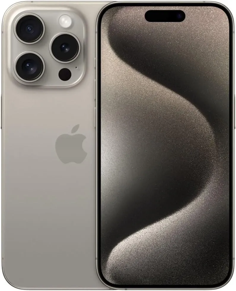 Apple iPhone 15 Pro Max, 256GB, Natural Titanium - T-Mobile (Renewed)