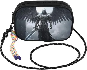 Archangel Wing Black Crossbody Bags for Women Cell Phone Purses Women's Shoulder Handbags Wallet Purse with Adjustable Strap