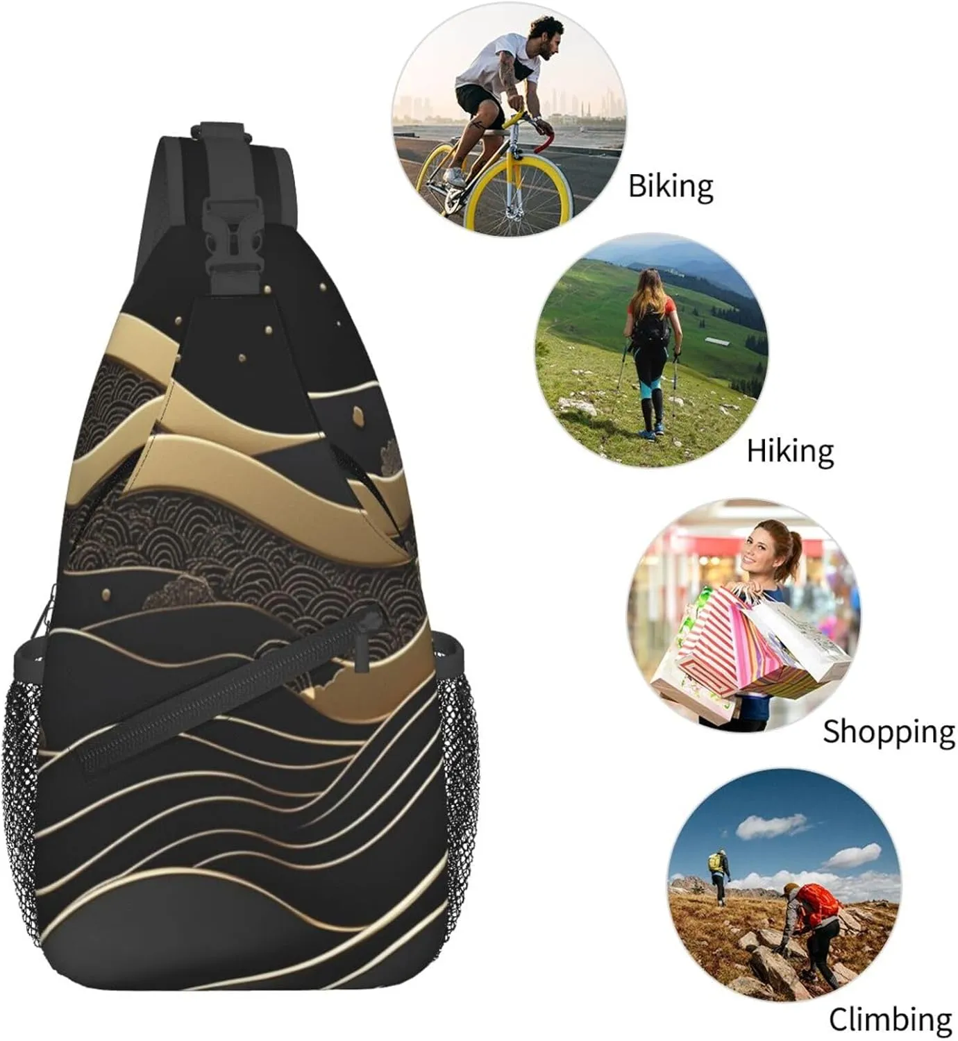 Argentine flag Men's And Women's Small Crossbody Bags Chest Bags Daily Bags Are Suitable For Outdoor Hiking Trips