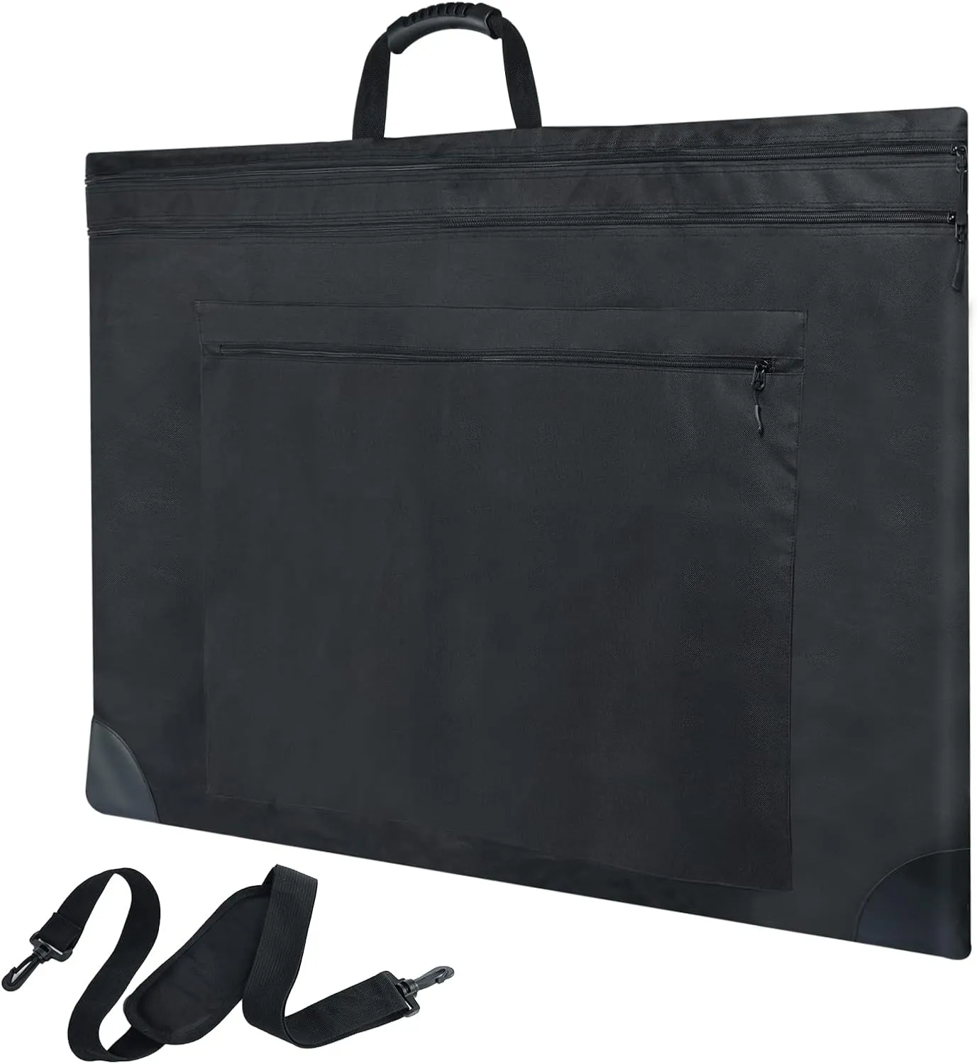Art Portfolio Tote Bag, 20 x 26 Inches, Soft Art Folder Made from 600D Oxford Fabric, Featuring 3 Storage Pockets and a Detachable Shoulder Strap. Perfect for Safely Carrying Artwork and Sketches