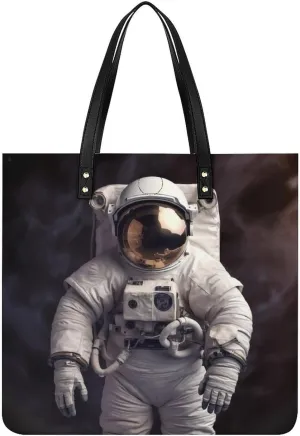 Astronaut Tote Bag Durable Water-Resistant Handbags Lightweight Tote for Travel Work Book