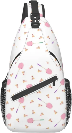 ASYG Tennis Sling Bag Sport Crossbody Chest Daypack Casual Backpack Tennis Shoulder Bag For Travel Picnic