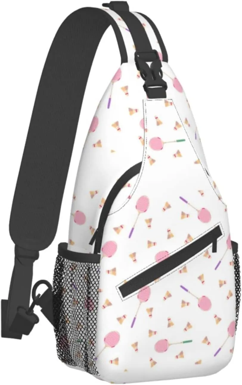 ASYG Tennis Sling Bag Sport Crossbody Chest Daypack Casual Backpack Tennis Shoulder Bag For Travel Picnic