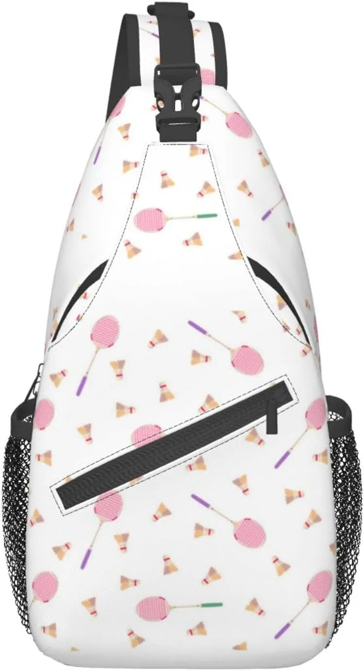 ASYG Tennis Sling Bag Sport Crossbody Chest Daypack Casual Backpack Tennis Shoulder Bag For Travel Picnic