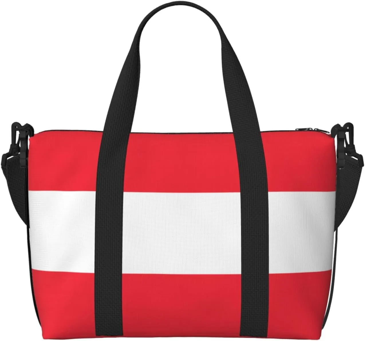 Austrian Flag Travel Duffel Bag Tote Carry On Luggage Bag Water Resistant Weekender Overnight Bags For Foldable