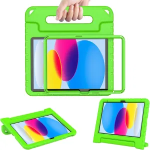 AVAWO Kids Case for New iPad (A16) 11th Generation 11 Inch 2025, iPad 10th Generation 10.9" 2022 with Built-in Screen Protector Durable Shockproof Lightweight Handle Cover for i Pad 10/11 Gen, Green