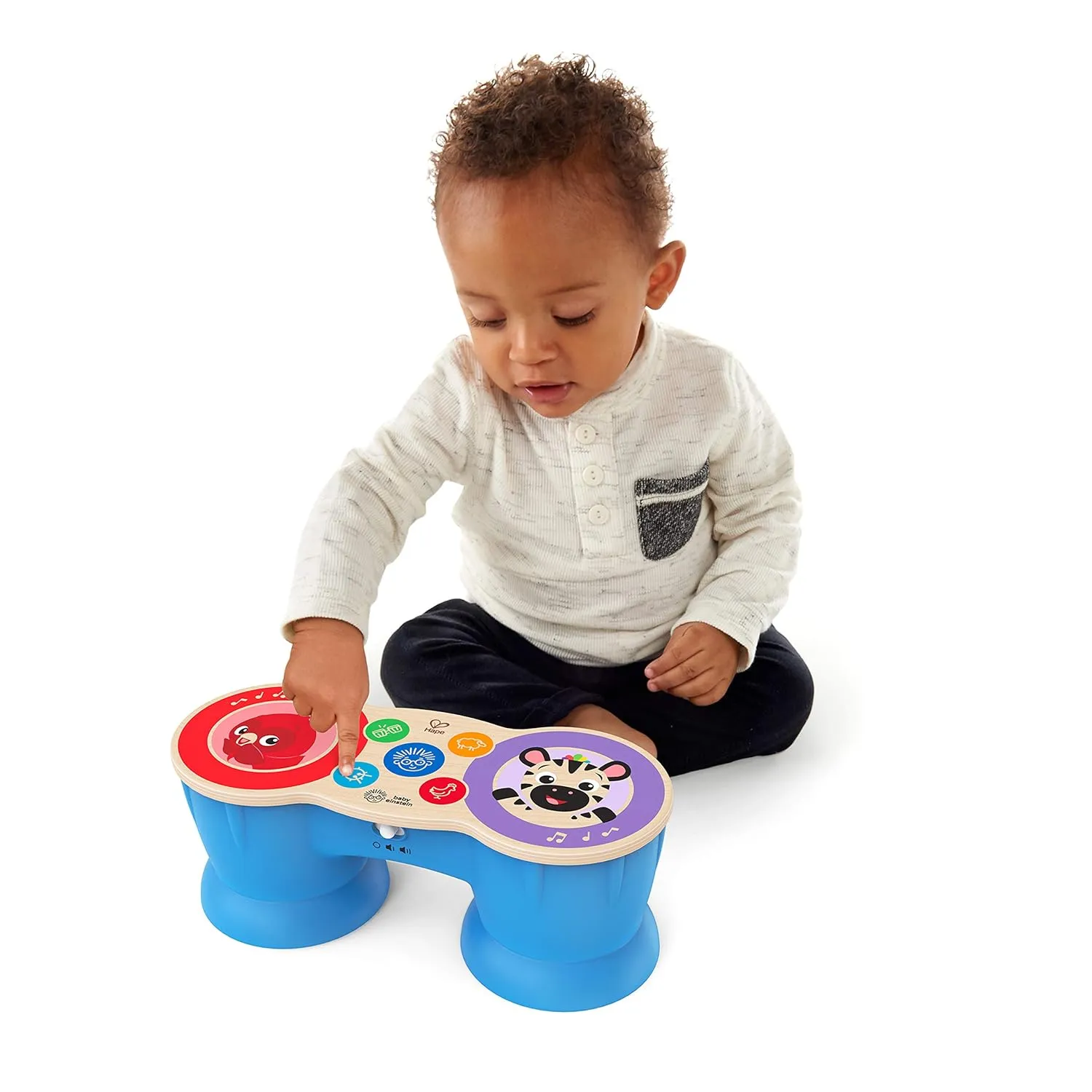 Baby Einstein Upbeat Tunes Magic Touch Wooden Drum​ Musical Toy Ages 6 Months  