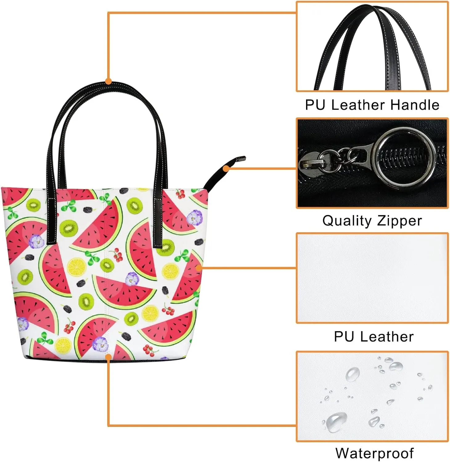Background Tote Bag for Women Leather Handbags Women's Crossbody Handbags