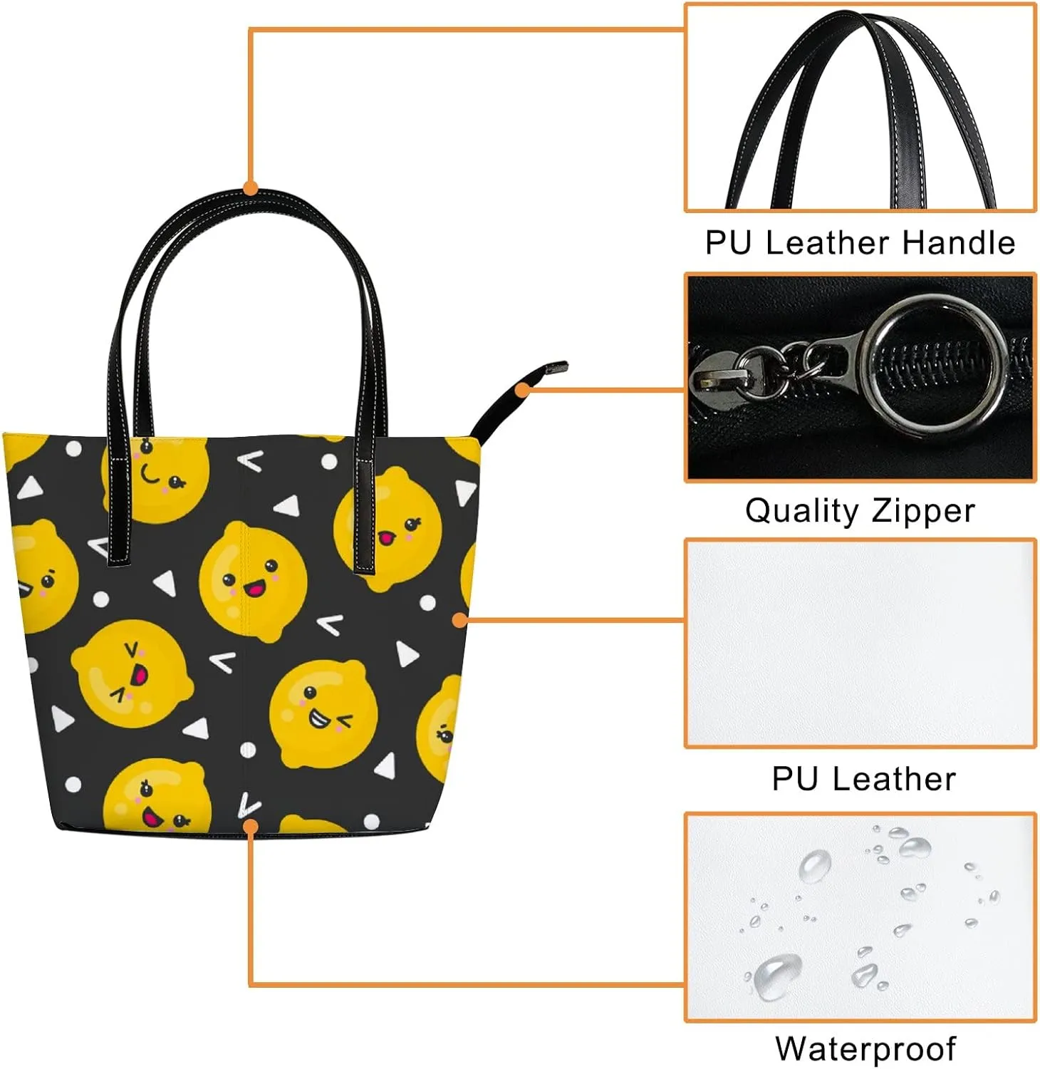 Background Tote Bag for Women Leather Handbags Women's Crossbody Handbags