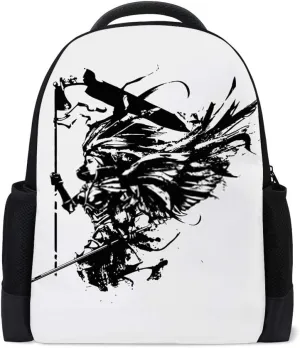 Backpack Colorful Travel Laptop Daypack School Bags Polyester Multi-Pockets Lightweight Packable Teens Men Women ﻿Battle Angel In Armor With a Sword Backpack