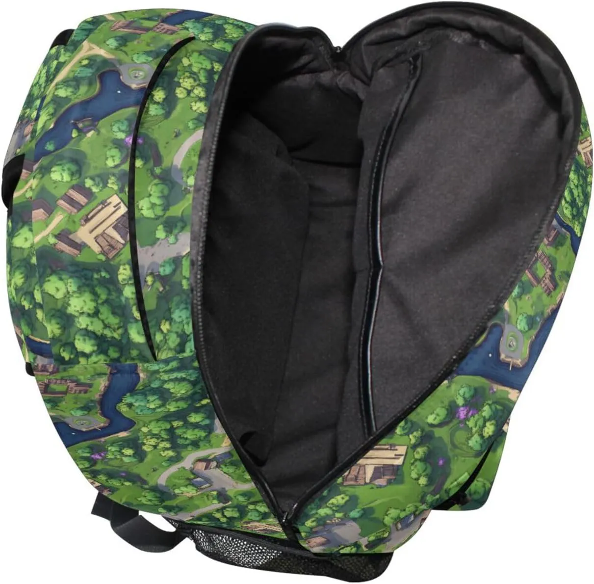 Backpacks for Men Women Waterproof College School Computer Bag with Chest Strap for Travel Trip Game Map