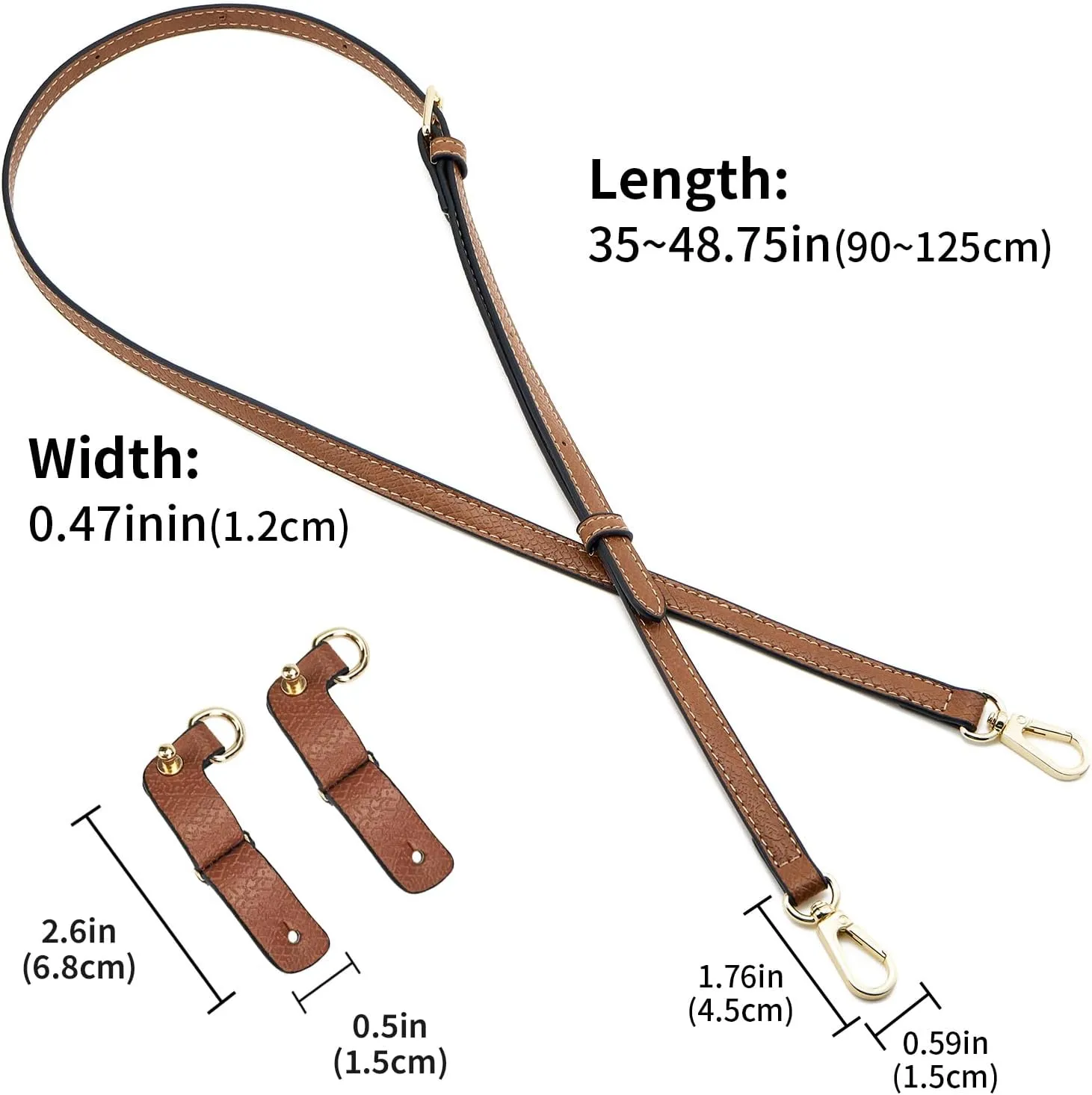 Bag Strap Suitable for Longchamp Mini Pouch,Purse Crossbody Adjustable Replacement Conversion Kit