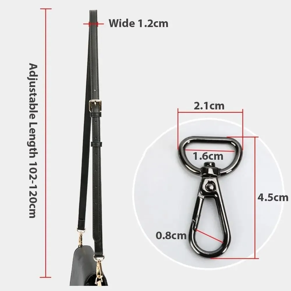 Bag Straps 1.2cm Wide Genuine Leather Bag Strap Handbag Crossbody Bag Durable Belt Replacement Modifications Shoulder Strap Bag Accessories Adjustable Bag Straps(Coffee Color)