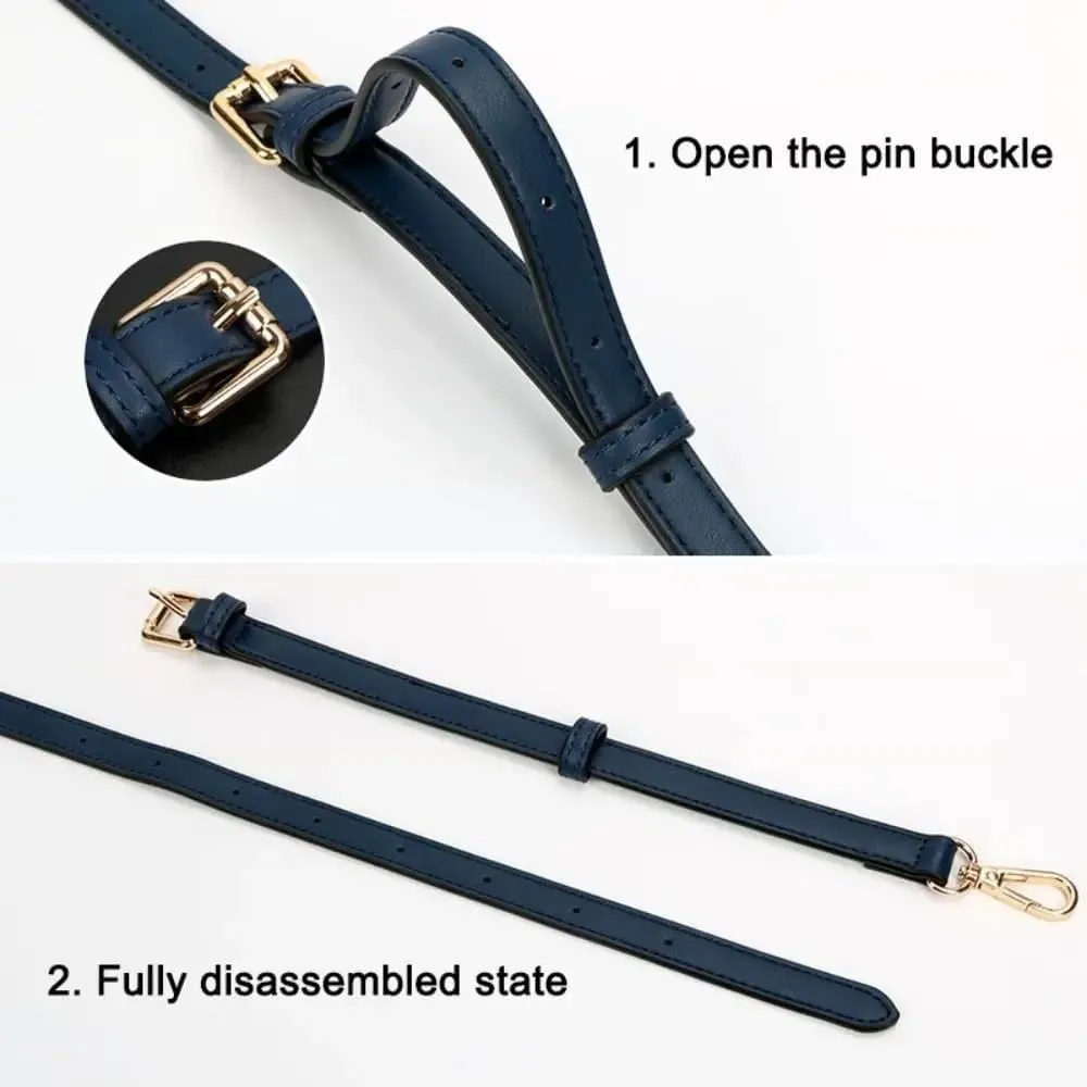 Bag Straps 1.2cm Wide Genuine Leather Bag Strap Handbag Crossbody Bag Durable Belt Replacement Modifications Shoulder Strap Bag Accessories Adjustable Bag Straps(Coffee Color)