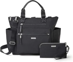 Baggallini 3-in-1 Convertible Backpack Handbag 15x12 Lightweight Travel Bag Crossbody Zippered Tote W/RFID Phone Wristlet