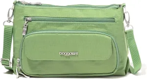 Baggallini Original Everyday 11x 7.5 Crossbody Bags for Women RFID Protected Lightweight Nylon Zippered Travel Purse